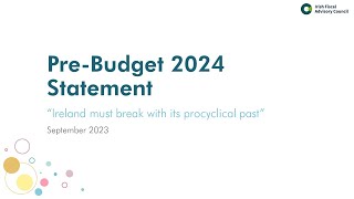 Pre Budget 2024 Statement Video Briefing [upl. by Anavoig295]