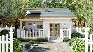 23x30 7x9m OUTSTANDING Small Cottage House  2 Bedroom Small House IDeas [upl. by Jory21]