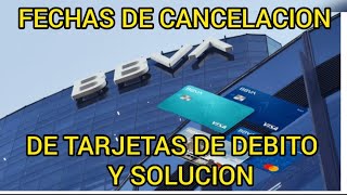 CALENDARIO DE FECHAS DE CANCELACION DE TARJETAS DE BBVA BANCOMER 👀💳💵 [upl. by Ylirama]