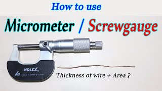 Micrometer Screw gauge How to read easily Thickness area wire reading in UrduHindi Easy Science NTU [upl. by Aridatha]