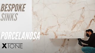 How to Install a Bespoke Porcelain Sink by Porcelanosa Xtone [upl. by Janeczka]