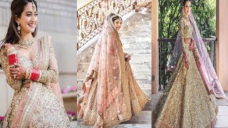 Lehenga Look bookGolden Lehenga Shimmer Fabric Golden Lehenga Choli For Bride [upl. by Kissiah]