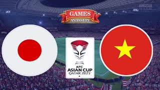 Japan vs Vietnam  Asian Cup 2024 Qatar  eFootball PES Gameplay PC HD [upl. by Carpio]