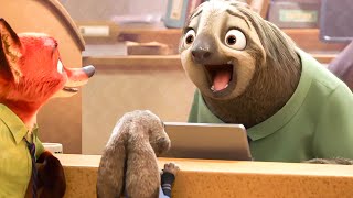 ZOOTOPIA Movie Clip  Flash the Sloth laughing 2016 [upl. by Llennoj]