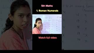 Simple Trick of Roman Numerals  Class 5 Maths romannumerals class5maths class5 simpletricks [upl. by Enitsrik]