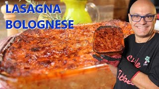 LASAGNE alla BOLOGNESE ricetta della lasagna alla bolognese semplificata [upl. by Tihom]