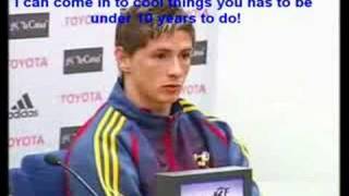 Fernando Torres Interview funny [upl. by Rubens]