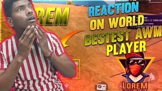 Reaction on Lorem god of sniping  no 1 awm player  RB GAMING  roshanbhadangepart1 [upl. by Nylkoorb]