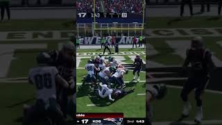 Tough QB Sneak Fumble 😳 nfl football gaming maddengamer [upl. by Alhsa]