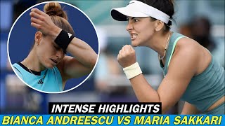 Maria Sakkari vs Bianca Andreescu Intense Highlights Tennis 2024 HD [upl. by Einaej]