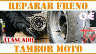 Mantenimiento FRENO tambor moto GRATIS 🛵💲 [upl. by Mazel]