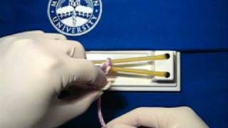 Surgical Knot Tying  One  Two Handed Knot and Surgeons Knot [upl. by Loggia823]