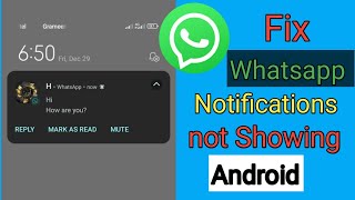 Whatsapp notifications not showing on home screen solved 2024 [upl. by Annav588]