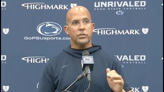 James Franklin Speaks to Reporters After Practice During Bye Week [upl. by Adlev]