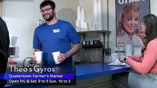 Theos Gyros at the Quakertown Farmers Market watch this video and get hungry [upl. by Nnaeirb]