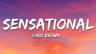 Chris Brown  Sensational Lyrics ft Davido amp Lojay [upl. by Lindley397]