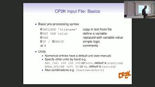 Introduction to CP2K 37  Running CP2K calculations prof Jürg Hutter [upl. by Jurdi442]