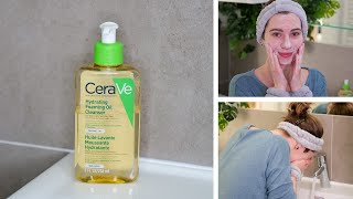 How to use CeraVe Hydrating Foaming Oil Cleanser [upl. by Cyna450]