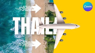 Travel Intro Animation using Text Reveal Effect in Canva [upl. by Slavin]