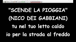 Nico dei gabbiani  Scende la pioggia Karaoke Devocalizzata [upl. by Aspia502]