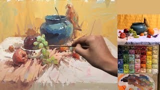 Mastering the techniques of gouache Still life painting [upl. by Hourigan]