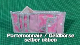 PORTEMONNAIE  GELDBÖRSE SELBER NÄHEN I DIY  Nähen für Anfänger I Tutorial [upl. by Kei]