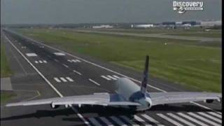 First flight of the Airbus A380 quotSuperjumboquot [upl. by Ocirderf847]