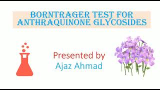 Borntrager Test for Anthraquinone Glycosides [upl. by Dupre]