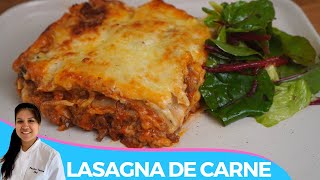 LASAGNA DE CARNE MOLIDA Y QUESO  FACIL Y DELICIOSA [upl. by Eserehc]