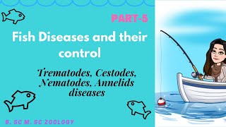 TrematodesCestodesNematodesAnnelids diseases in Fishes amp ControlPart5 BSc MSc Zoology [upl. by Ahsenwahs]