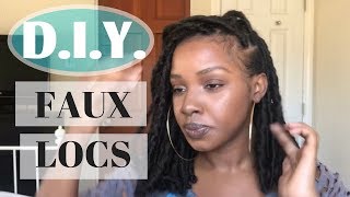 DIY Easy Short Faux Locs Tutorial [upl. by Rimola]