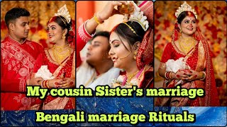 My cousin Sisters marriage  Bengali marriage Rituals [upl. by Claybourne913]