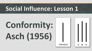 Social Influence L1  Conformity  Asch 1956 [upl. by Mij]