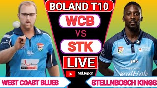 Boland T10 League 2024Stellenbosch Kings vs West Coast Blues live [upl. by Buke]