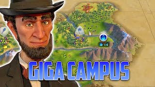 The Giga Campus start location  Civ 6  Abraham Lincoln [upl. by Koffman]