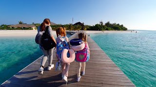 SURPRISING THE GIRLS WITH THE BIGGEST ADVENTURE OF OUR LIVES TRAVELLING TO THE MALDIVES [upl. by Yarw518]