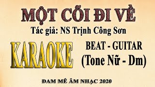 Karaoke Guitar MỘT CÕI ĐI VÊ Tone Nữ [upl. by Dehnel]