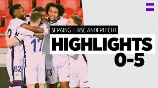 HIGHLIGHTS Seraing  RSC Anderlecht  20212022  Five goals and a clean sheet [upl. by Gerty]