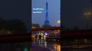 Olympics opening ceremony 2024 Blue Eiffel Tower [upl. by Vassell]