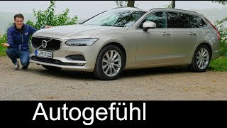 Volvo V90 FULL REVIEW D3 Momentum FWD MHD test 20172018  Autogefühl [upl. by Rimidalg413]