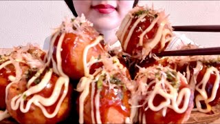 【咀嚼音】揚げたこ焼きを食べる Takoyaki【ASMREating Soundsモッパン먹방】 [upl. by Ylecara]