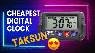 TAKSUN TS613A2 QUARTZ TIMER FULL SETTINGS SMALL TABLE CLOCK WITH ALARM 😍🔥🔥 [upl. by Anaihk]