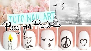 Nail art ♡ Pray for Paris [upl. by Nino178]