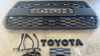 TRD Pro Grille Install for 20162022 3rd Gen Tacoma  Easy DIY Install [upl. by Sousa]