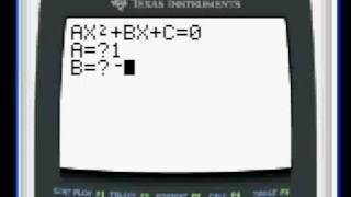 Quadratic Equations on the TI83 TI84 [upl. by Marras721]