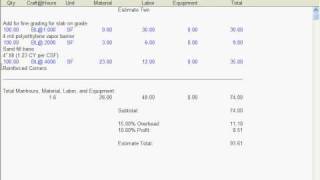 Building an estimate labor descriptions adding lines tax [upl. by Asher]