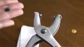 How to use an Eyelet Tool Eyelet Pliers [upl. by Oivlis]