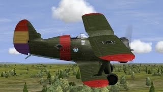 Polikarpov I15 Pilot Killed on a Head On pass by Fiat CR32  Spanish Civil War [upl. by Eah]