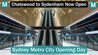 Transport for Sydney Vlog 847 Sydney Metro City Opening Day  Chatswood to Sydenham Now Open [upl. by Yseulta61]