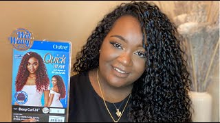 Quick amp easy curly synthetic wig  ft Outre Wigs [upl. by Levin732]